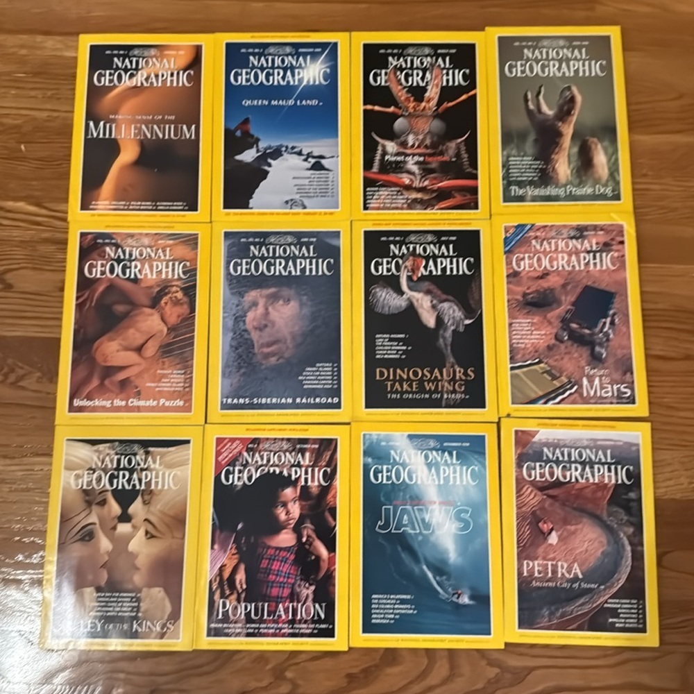 National Geographic Complete 1998 Issues with Maps